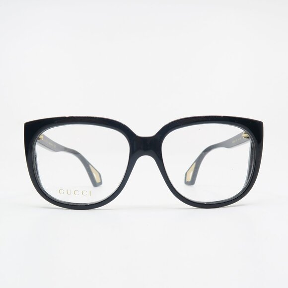 Gucci GG0470O 001 56mm Black with Lateral Wings, New Women's Eyeglasses Frames. - Picture 2 of 9